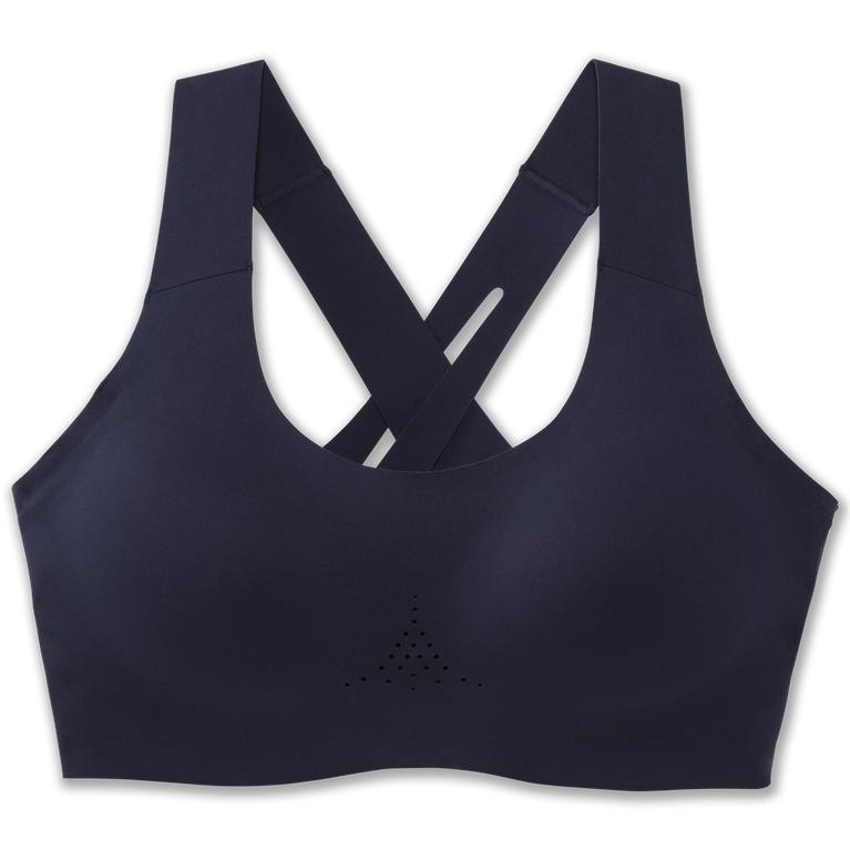 Brooks Dare Crossback 2.0 - Womens Sports Running Bra - Navy (49278HCQV)